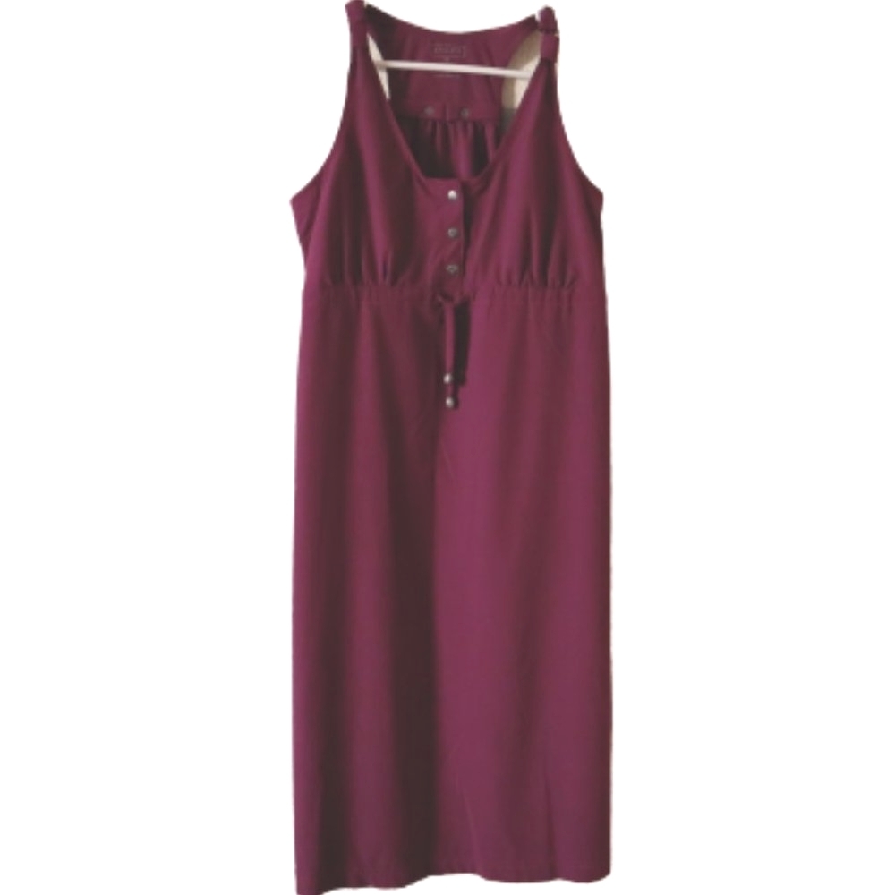 Athleta Purple Racerback Snap Dress